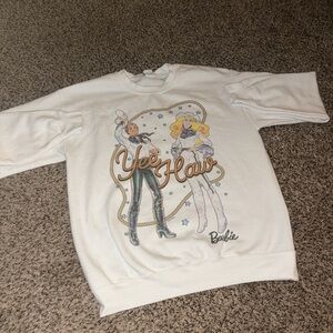 Junk Food Clothing Yee Haw Graphic White Sweater